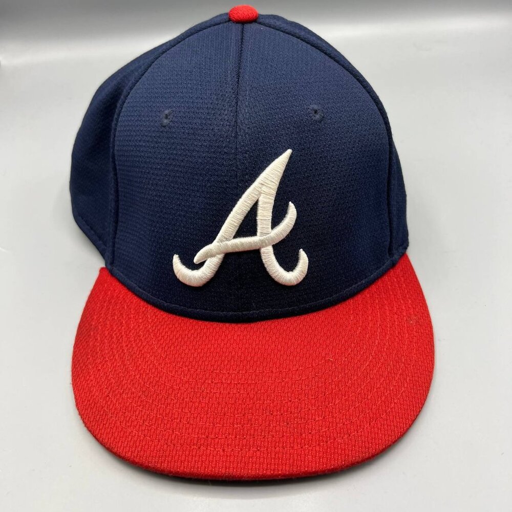 Vintage Atlanta Braves Hat Men‎ Blue Red OC Sports MLB Strap Back Cap New